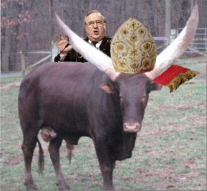 Jerry blesses a papal bull